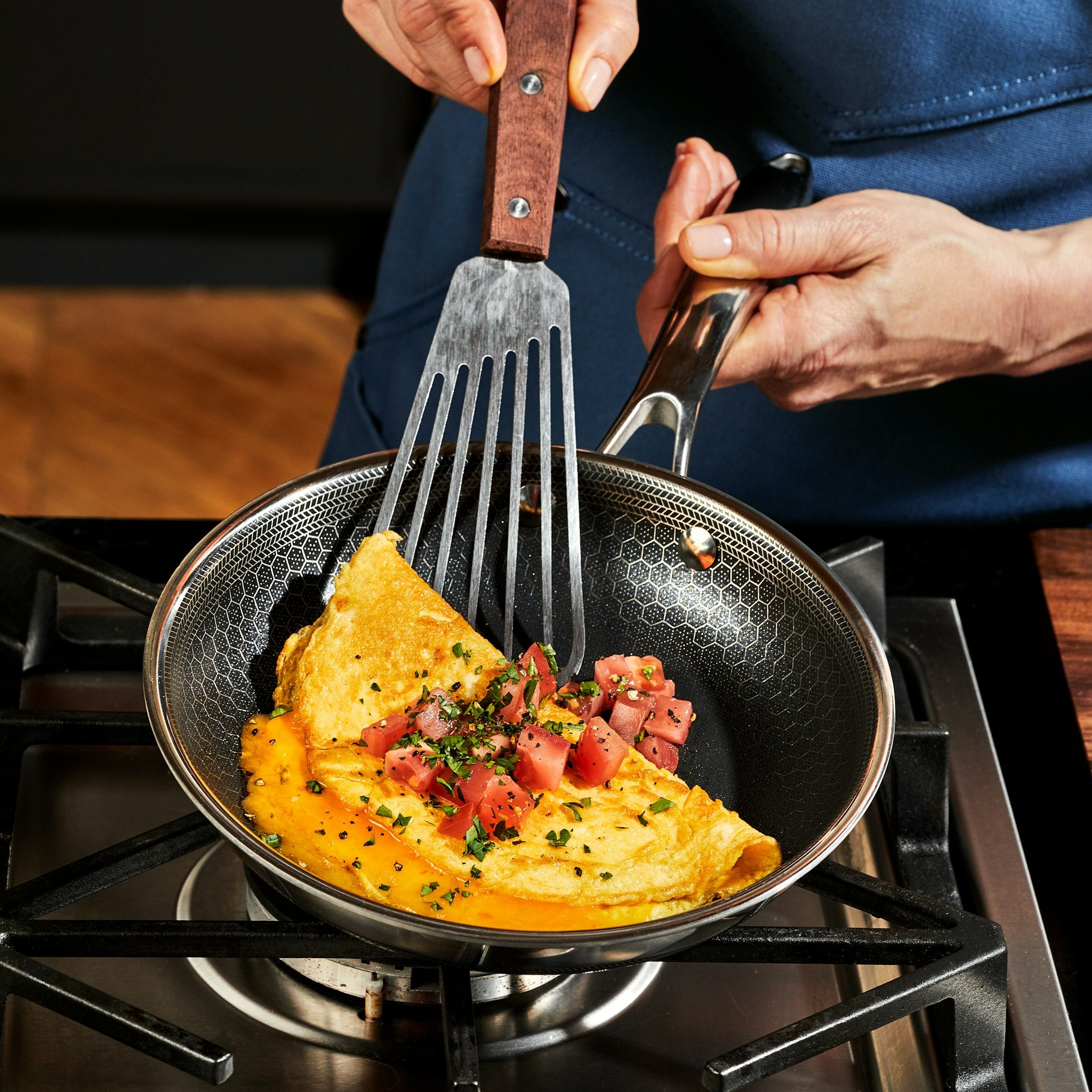 Hybrid Fry Pan Set with Lids. 6pc - Image 7